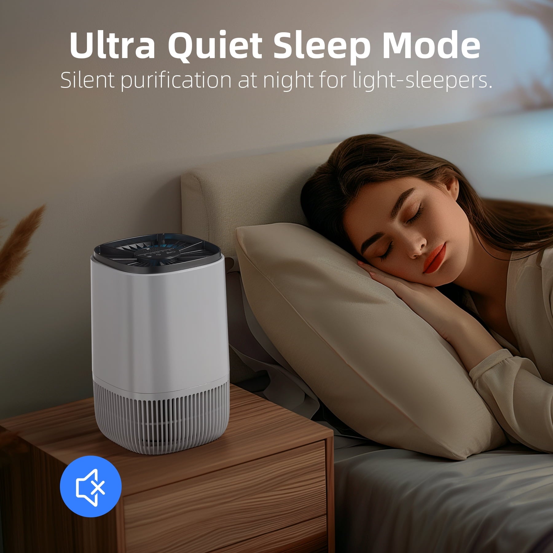 Air Purifiers for Home, HEPA Air Cleaner For Smoke Pollen Pet Dander Hair Portable Air Purifiers For Bedroom Office Living Room