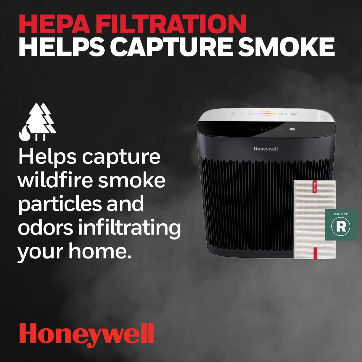 Air Purifier, HPA5200B, 1700 sq ft, HEPA Filter, Allergen+ Plus, Smoke, Pollen, Dust Reducer